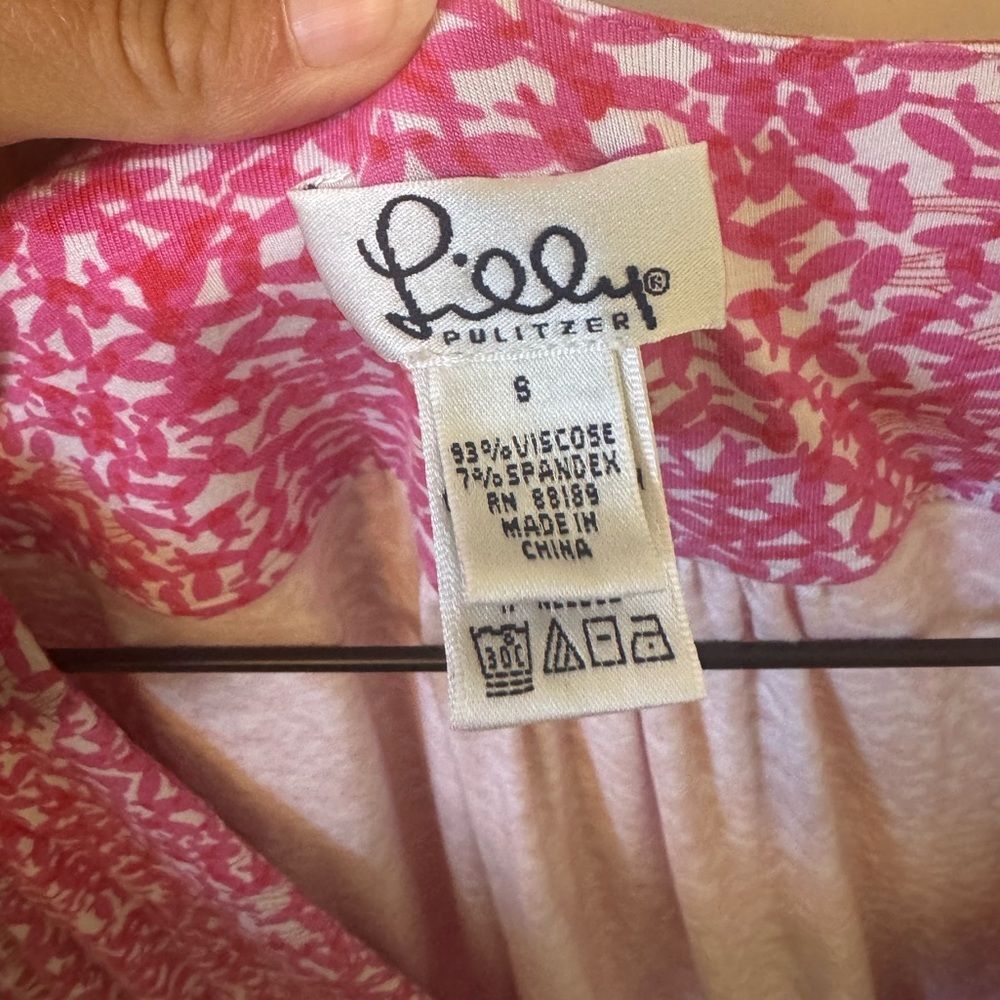 Vintage Lilly Pulitzer Wrap Dress in Pink and White Size Small - Picture 4 of 6